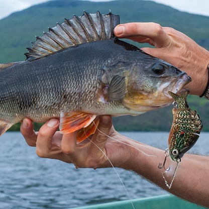 Multi Jointed Swimbait Saltwater Fishing Lures with Sharp Treble Hooks, Bass Fishing Lures Walleye Trout, Lifelike Slow Sinking Fish Bait Lures Kit Freshwater