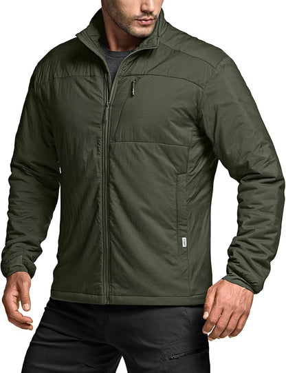 CQR Men's Lightweight Insulated Jacket, Windproof Packable Water Resistant Warm Active Coat for Hiking Work Outdoor Tactical