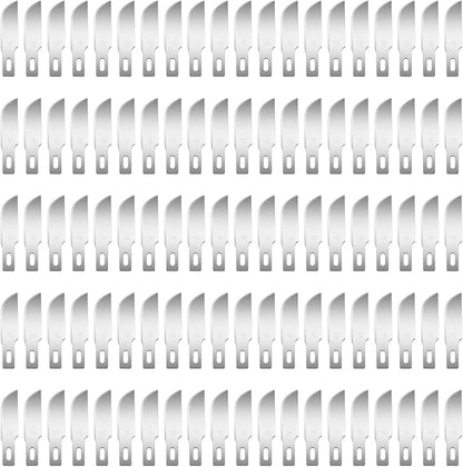 100 Pack Hobby Blades Set #10 Craft Knife Blades Refill Hobby Knife Replacement Blades with Storage Box for Art Craft Scrapbooking Supplies Caving Stencil