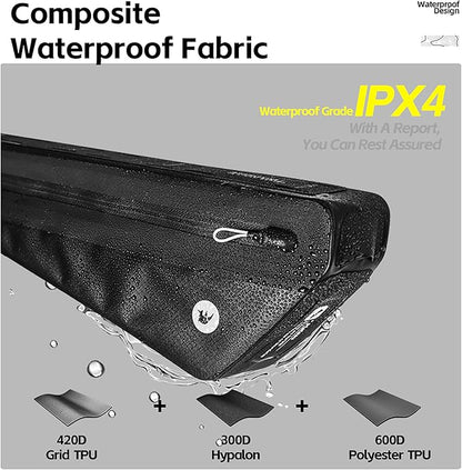 Rhinowalk Bike Triangle Frame Bag Waterproof IPX4 Slim Fit Cycling Storage Pouch for MTB & Road Bikes (Size 2.6L)