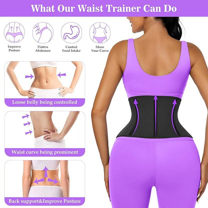 Short Torso Waist Trainer for Women Lower Belly Fat, Workout Fajas Colombianas Waist Cincher Corset