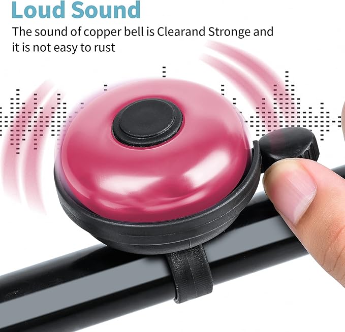 Classic Bike Bell, Aluminum Bicycle Bell, Loud Crisp Clear Sound Bicycle Bike Bell for Adults Kids