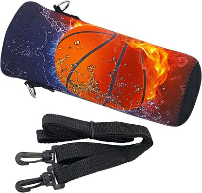 RICHEN Neoprene Water Bottle Carrier Bag with Adjustable Shoulder Strap,Insulated Water Bottle Cover for Stainless Steel/Glass/Plastic Bottles
