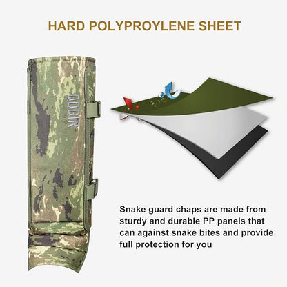 QOGIR Snake Gaiters for Hunting: Durable Snake Guards, Snake Gaiter Leggings for Men & Women, Snake Bite Protection for Lower Legs, Snake Proof Gaiters with Adjustable Size