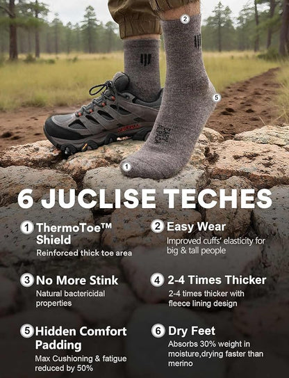 Alpaca Wool Micro Crew Hiking Socks Midweight Moisture Wicking Anti-blister Cushioned