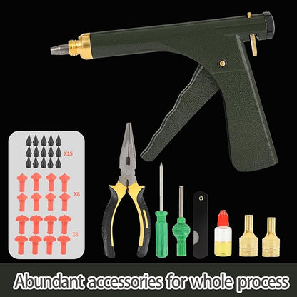 Tire Repair Kit With Plugs Mushroom Tire Plug Kit Tire Patch Kit Heavy Duty Professional Tubeless Tire Gun Puncture Kit for Tyre Punctures and Flats on Cars Motorcycles Trucks and Tractors (Green)