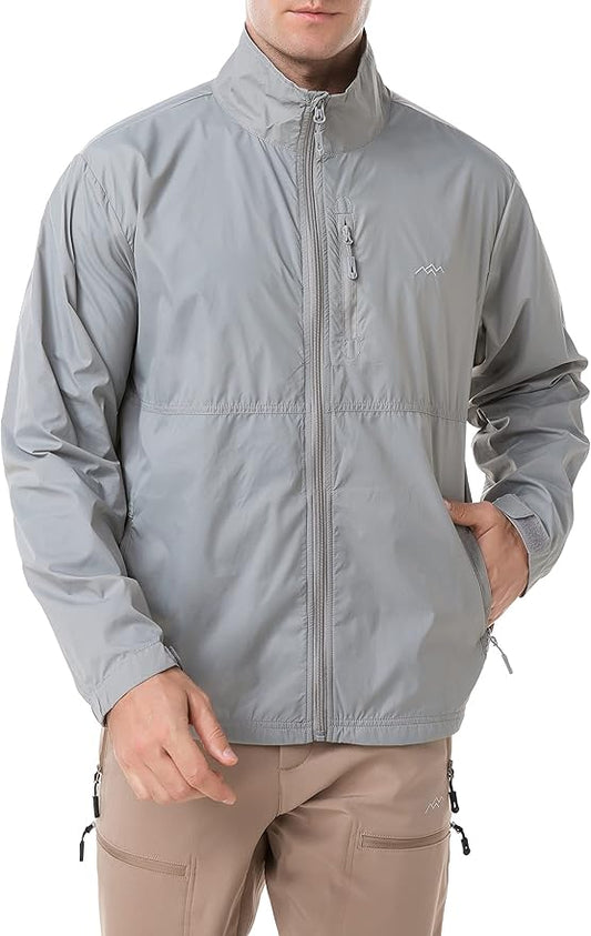 TRAILSIDE SUPPLY CO. Mens Windbreaker Jackets Lightweight Packable Jacket,Windproof and Dustproof