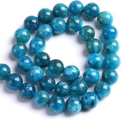 160PCS 4MM Blue Apatite Spacer Loose Beads for Jewelry Making DIY Bracelet Necklace 2 Strands