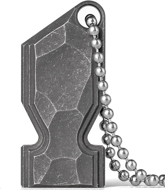 TISUR Titanium Emergency Whistle,EDC Safety Whistles Necklace Loud up to 120db,Survival Whistles for Survival,Hiking,Camping,Pets Training