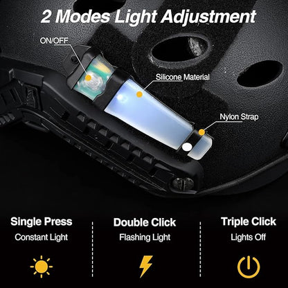 Personal Identification Marker - Tactical Helmet Light, Portable Survival Signal Light for Hiking, Boating, Cycling, Fishing
