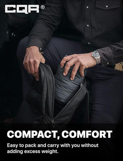 CQR Men's Lightweight Insulated Jacket, Windproof Packable Water Resistant Warm Active Coat for Hiking Work Outdoor Tactical