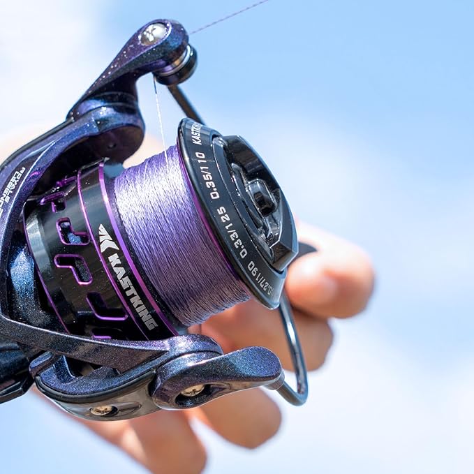 KastKing Destron Braided Fishing Line, Highly Abrasion Resistant, Improved Knot Strength, Ultra-Thin Diameter Superline, Zero Stretch & Memory, CFT “Color Fast Technology”, 75% Thinner Than Mono