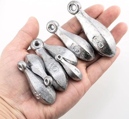 Dr.Fish Bank Sinkers Lead Fishing Weights, 1-32oz/2LB, Freshwater Catfishing Weights River Channel Surf Fishing Saltwater