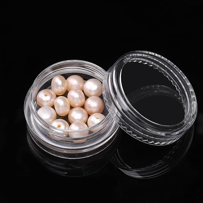 Natural Half Drilled Pearl Beads Pink 6-6.5mm 12pcs AAA Freshwater Cultured Loose Gemstone Beads for DIY Stud Earring Jewelry Making