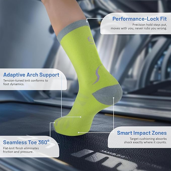 2-Pack Moisture-Wicking Hiking Socks for Men & Women - Quick-Dry, Anti-Blister & Odor Control for Running, Trekking