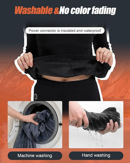 Heated Thermals Underwear Set for Men 8 Heating Zones Heated Pants and Shirt with 2 * 10000mAh Battery