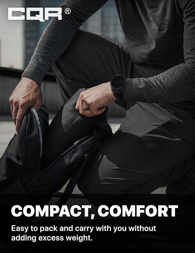 CQR Men's Lightweight Insulated Jacket, Windproof Packable Water Resistant Warm Active Coat for Hiking Work Outdoor Tactical