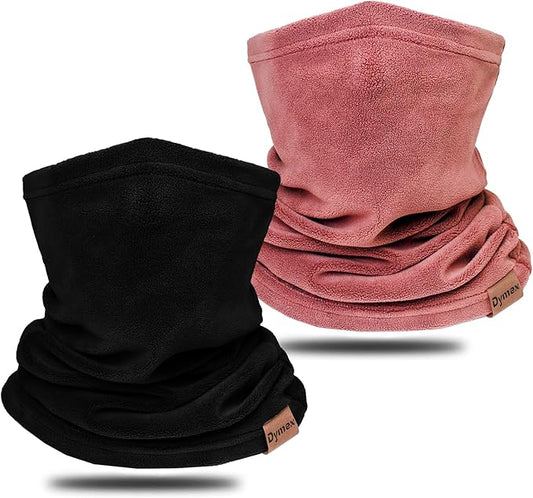 Neck Warmer Winter Neck Gaiter Face Mask Balaclavas for Women Men, Soft Fleece Face Cover Mask for Skiing Motorcycle-2 Pack