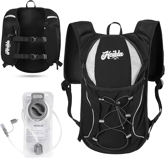 Hydration Backpack,Lightweight Water Backpack with 2L Water Bladder Running Hydration Vest Backpack for Hiking Running Cycling Hiking