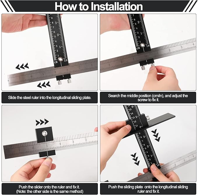 Cabinet Hardware Jig, Aluminum Alloy Pull Template with Adjustable of Door and Drawer Knobs Installation, Drill Guide Sleeve Drawer Pull Jig for Handles and Pulls