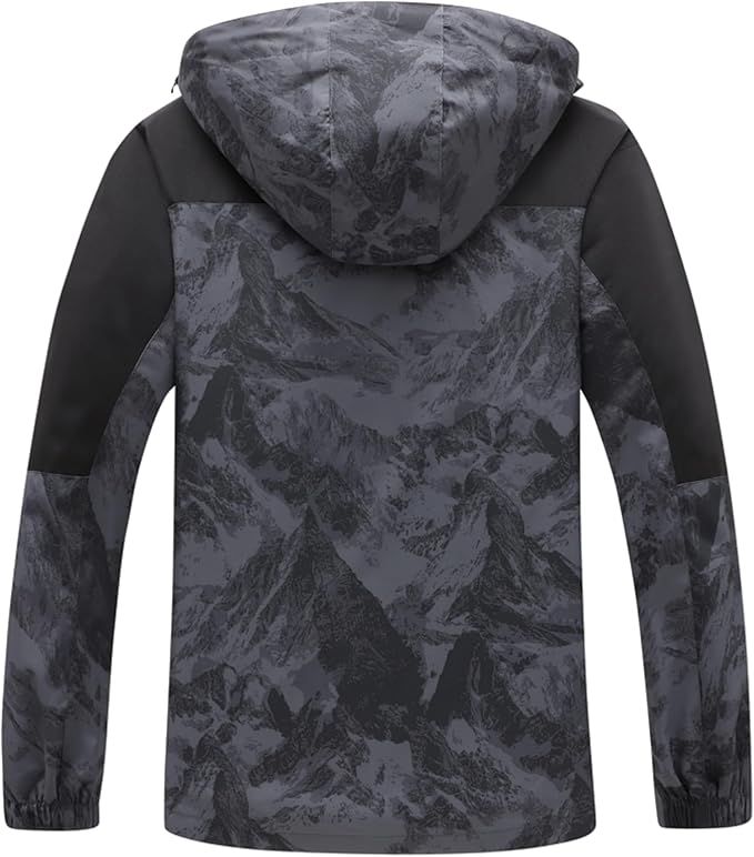 GIISAM Rain Jacket for Men, Mens Waterproof Raincoat Lightweight Rain Jackets Outdoor Rain Coat Windbreaker with Hood