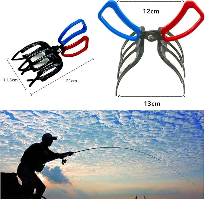 3 Claw Fish Gripper, Metal Fishing Pliers Gripper Catch Fish Control Clamp, Fishing Pliers Control Tool Fishing Accessories for Most Freshwater Fish Grip Tackle Holder