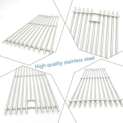 16517 Stainless Steel 5 Cooking Grates Replacement Parts for Bull Angus 40" Grill 57568 57569 57568CE 57568AGA 57569CE Brahma Lion Premium L90000 57569CE 57569CE Gas Grill 19-1/4"