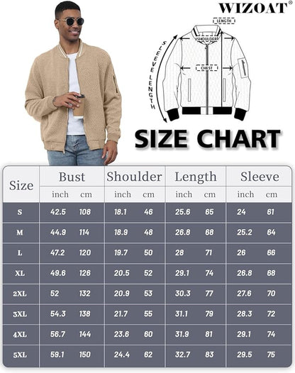 Mens Casual Jacket Loose Fit Lightweight Jacket Varsity Bomber Jacket with Zipper