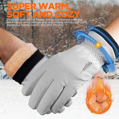 rivmount Winter Waterproof Ski Snow Warm Gloves for Women Men, Windproof Cold Weather Thermal with Touchscreen Fingers, for Running Driving Cycling Hiking Biking Outdoor Sports Daily Work