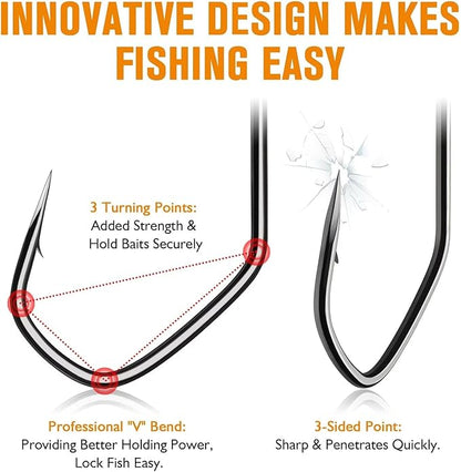 Dovesun 12PCS/25PCS Weighted Swimbait Hooks Weighted Fishing Hooks for Saltwater Freshwater EWG Worm Weedless Hooks for Bass Fishing 3/0 4/0 5/0