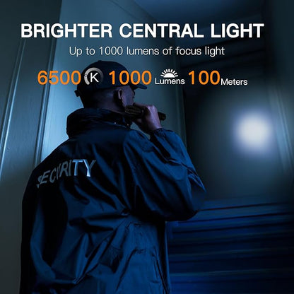 KunHe Rechargeable Flashlight Handheld Flashlights Tactical Flashlight with Belt Holster Bright LED Duty Flash Light with 4 Modes Long Lasting IPX7 Water Resistant