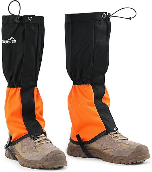 Waterproof Adjustable Leg Gaiters for Men and Women Snow Boot Gaiters for Hiking in Hunting Sand and Mud Mountain Climbing or Snowshoeing