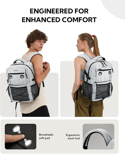 WATERFLY Travel Hiking Casual Backpack: 22L Lightweight Everyday Outdoor City Daypack College Bookbag for Women Men