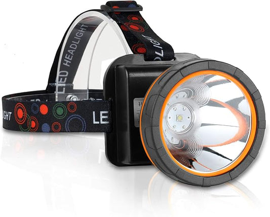 Coon Hunting Light, Super Bright LED Headlamp with 2 Light Modes, Waterproof & Rechargeable Hard Hat Headlight, Adjustable Gold Miner Torch for Hunting, Fishing, Hiking, Camping, Outdoor Adventure