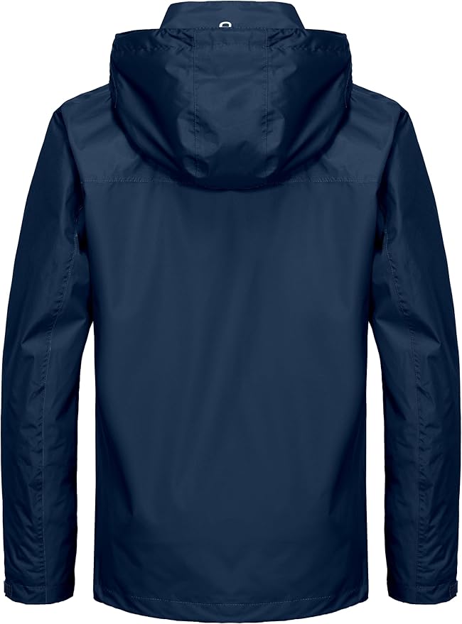 Little Donkey Andy Men's Waterproof Rain Jacket Outdoor Lightweight Rain Shell Coat for Hiking,Golf,Travel