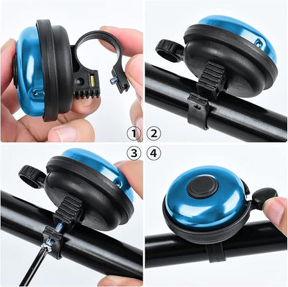 Classic Bike Bell, Aluminum Bicycle Bell, Loud Crisp Clear Sound Bicycle Bike Bell for Adults Kids