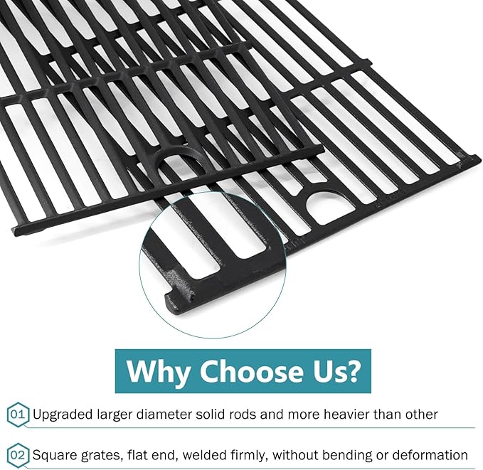 Criditpid Grill Grates for Charbroil 463229021 463229521 463228622 463259223, Cooking Grates Grids for Charbroil Performance 6 Burner Grill Replacement Parts, G426-0005-W1 Char-Broil Grill Grates