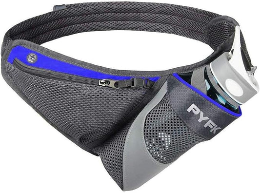 PYFK Running Belt Hydration Waist Pack with Water Bottle Holder for Men Women Waist Pouch Fanny Bag Reflective
