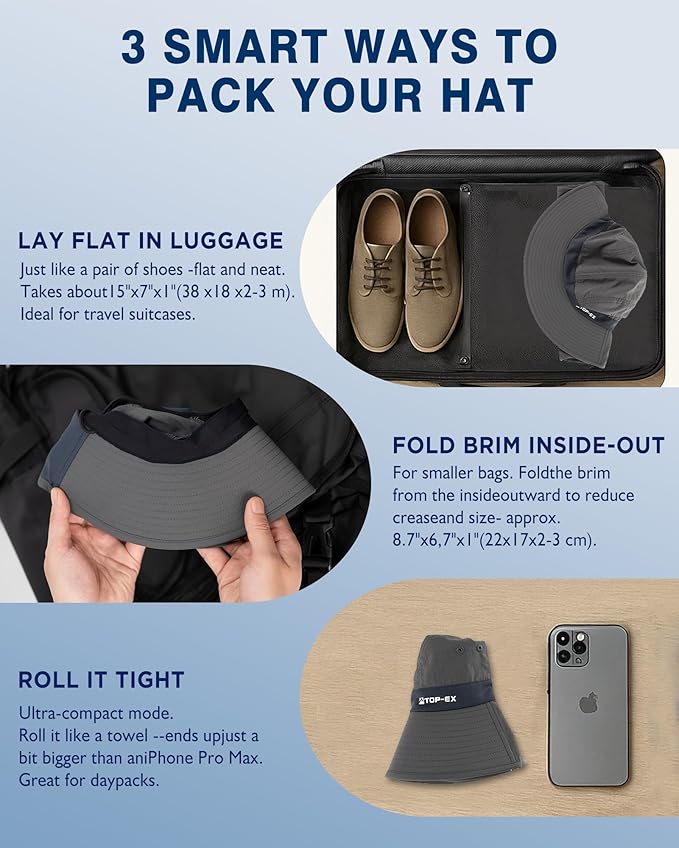 TOP-EX Cooling Sun Hat with Neck Flap – UPF 50+ Wide Brim Breathable Hat for Hiking, Fishing & Big Heads