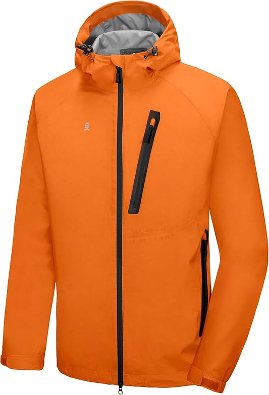 Little Donkey Andy Men's Waterproof Rain Jacket Outdoor Lightweight Rain Shell Coat for Hiking,Golf,Travel