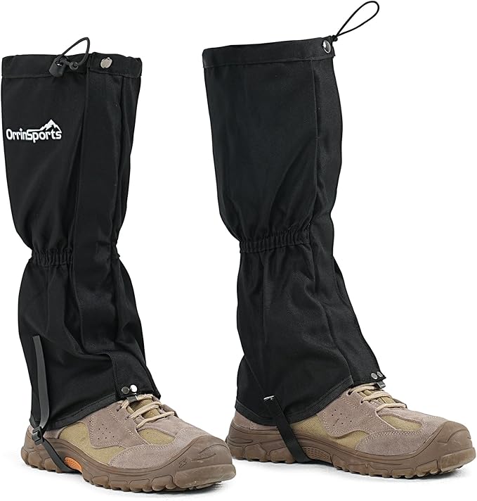 Waterproof Adjustable Leg Gaiters for Men and Women Snow Boot Gaiters for Hiking in Hunting Sand and Mud Mountain Climbing or Snowshoeing