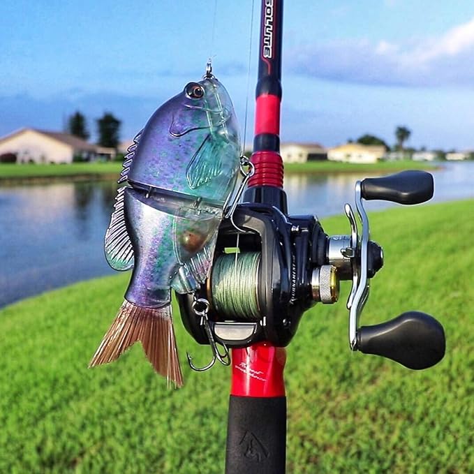 TRUSCEND Easy Catch Swimmax, Magic Noisy Turbulent Wiggling and Vibrating Actions for More Bites, Segmented Swimbait Jointed by Dyneema Strongest Fiber, Lifelike Fishing Lures for Relax Family Fishing