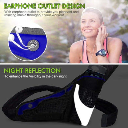 PYFK Running Belt Hydration Waist Pack with Water Bottle Holder for Men Women Waist Pouch Fanny Bag Reflective