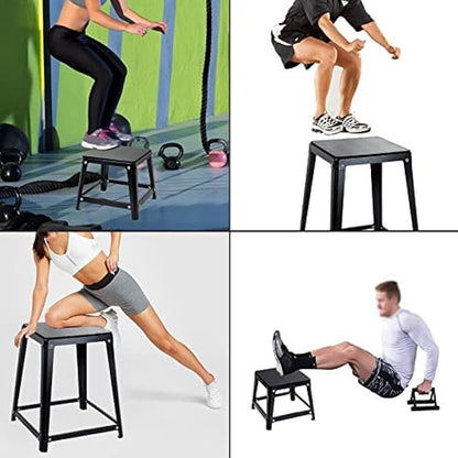 Plyometric Platform Box, Plyometric Box Jump Set For Home Gym Training, Conditioning, Strength Training