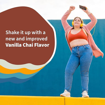 Garden of Life Meal Replacement Shakes, Raw Organic, Vanilla Chai Protein Powder with Plant Based Pea Protein, Sprouts, Greens, Probiotics, Dairy Free 28 Servings