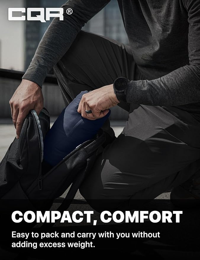 CQR Men's Lightweight Insulated Jacket, Windproof Packable Water Resistant Warm Active Coat for Hiking Work Outdoor Tactical