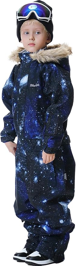 Kids Girls Boys Waterproof Colorful One Piece Snowsuits Coveralls Ski Suits Jackets Winter Jumpsuits