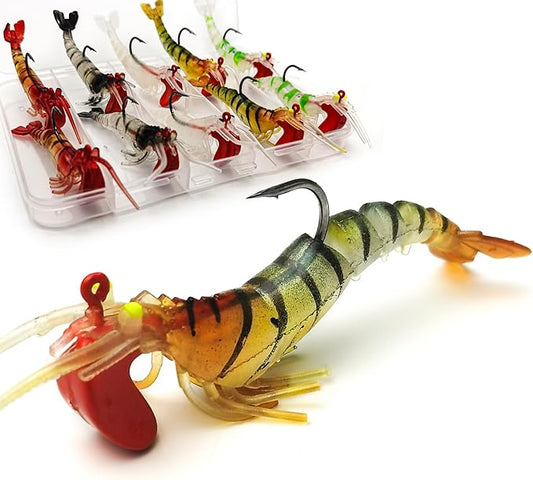 Soft Fishing Lures Shad Minnow Swimbaits, Pre-Rigged Jig Heads Paddle Tail Swim Baits for Bass, Trout, Walleye, Crappie, Sinking Jigs Bait for Saltwater Freshwater, Fishing Gifts for Men