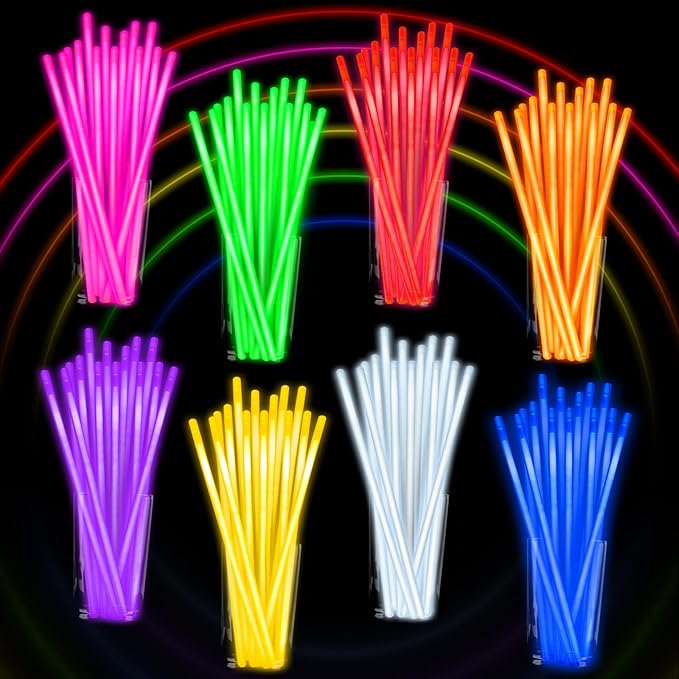 SpringFlower 800Pcs Glow Sticks Bulk Party Supplies, Glow Sticks for Kids Party Favors, Glow in The Dark Party Supplies, Light Up Party Decorations, Halloween, Easter , Wedding, Birthday,