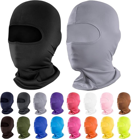 Pukavt 2 Pack 3 Hole Winter Knitted Mask, Full Face Cover Ski Mask Warm Balaclava for Skiing, Motorcycle, Snowboard